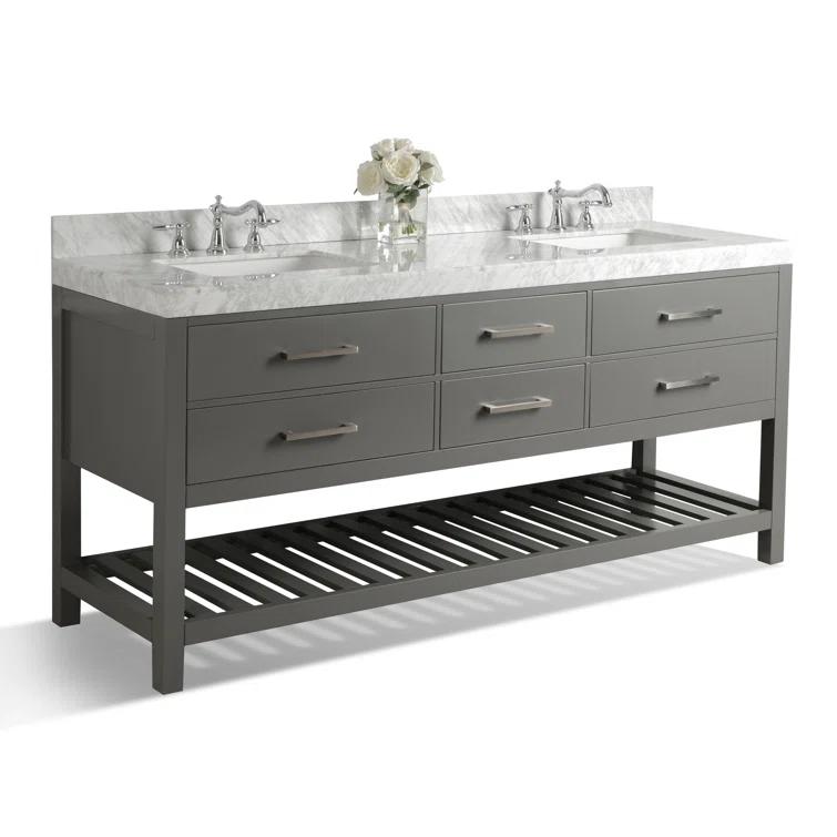 Ancerre Designs Elizabeth 72'' Double Bath Vanity Set