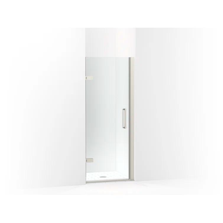 Composed 27-5/8-In28-3/8-In W X 71-1/2-In H Frameless Pivot Shower Door With 3/8-In Crystal Clear Glass And Back-To-Back Vertical Door Pulls