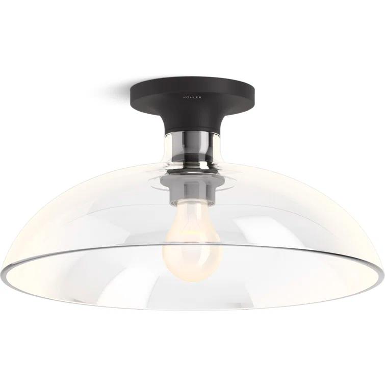 Tone™ 1 Light Semi Flush Mount with Domed Glass Shade