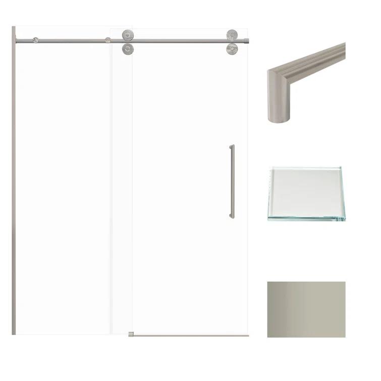 56.5 - 59" W x 80" H TruMotion® Technology Frameless Shower Door