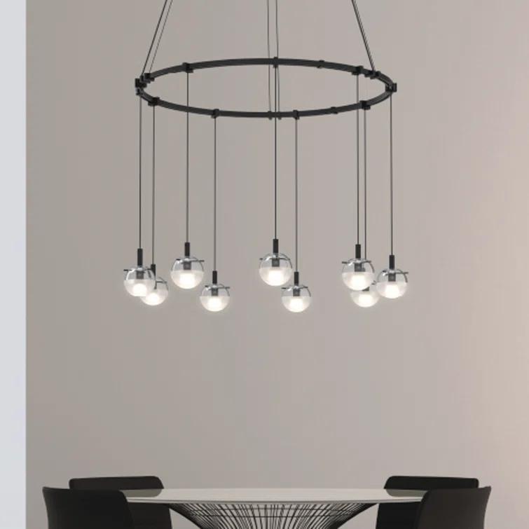 Suspenders 9 - Light Satin Black Cluster Pendant