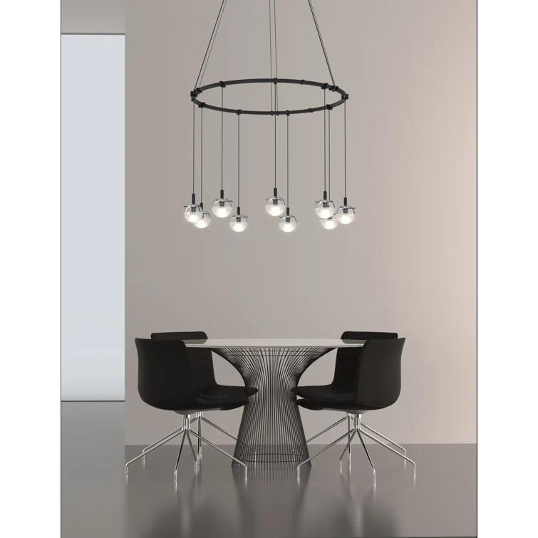 Suspenders 9 - Light Satin Black Cluster Pendant