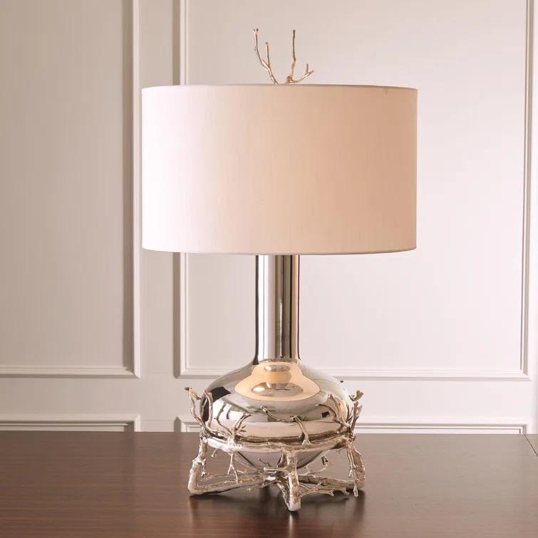 Global Views Fat Nickel Twig Table Lamp