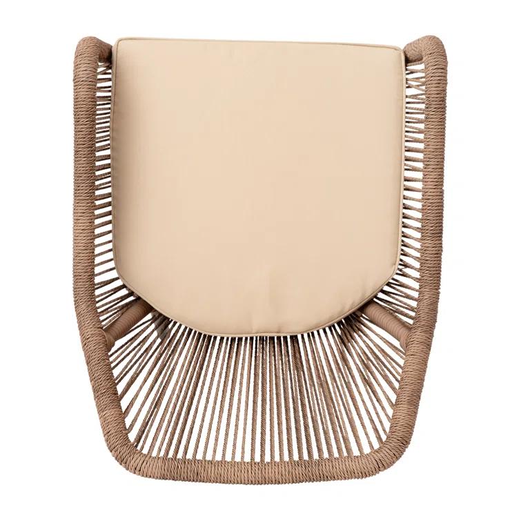 Taylor & Logan Kyla Metal Outdoor Stacking Dining Armchair with Cushion (Set of 2)