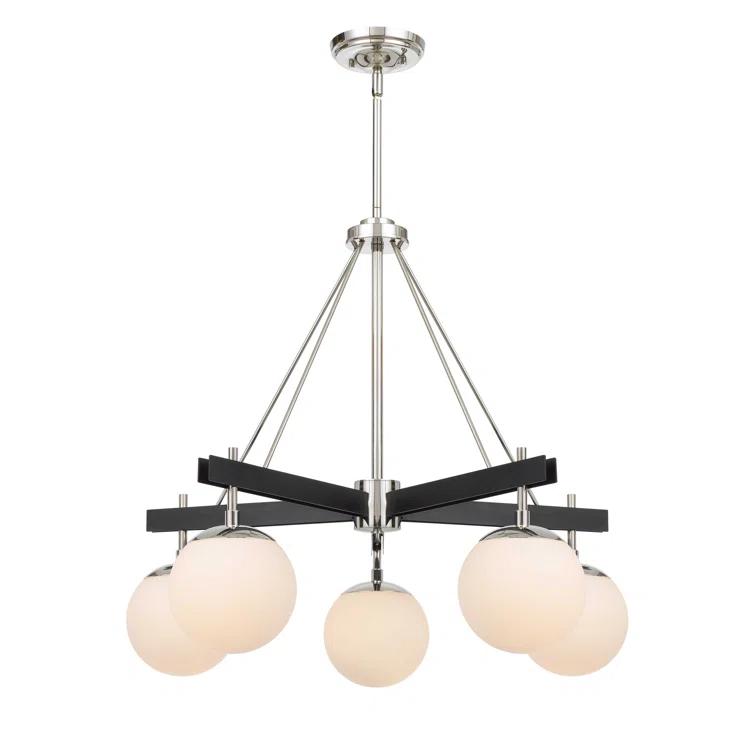 5 - Light Wagon Wheel Chandelier