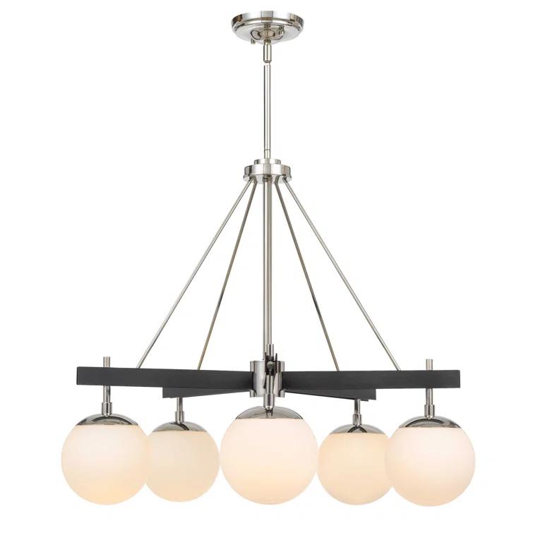 5 - Light Wagon Wheel Chandelier