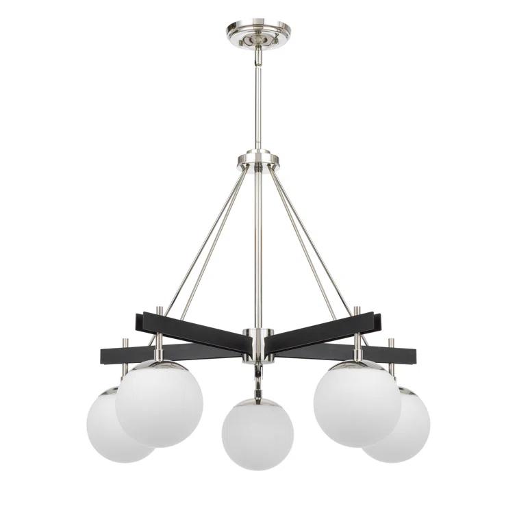5 - Light Wagon Wheel Chandelier