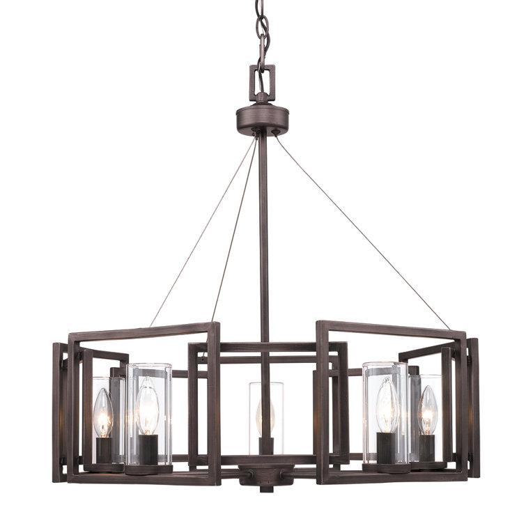 Newlin 5 - Light Dimmable Drum Chandelier