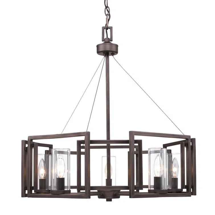 Trent Austin Design® Newlin 5 - Light Dimmable Drum Chandelier