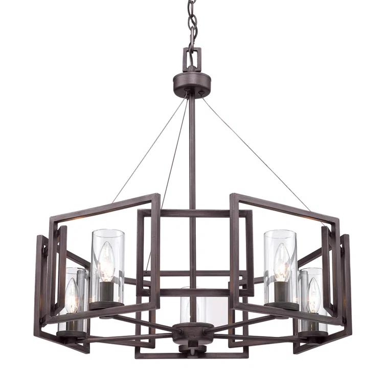 Trent Austin Design® Newlin 5 - Light Dimmable Drum Chandelier