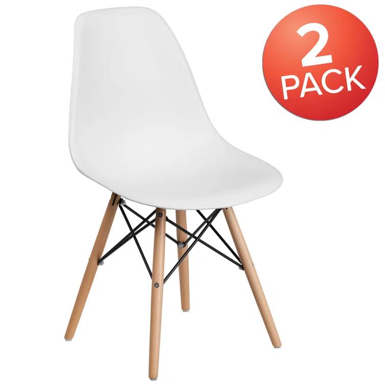 Chair with Wooden Legs for Versatile Kitchen, Dining Room, Living Room, Library or Desk Use (Set of 2)
