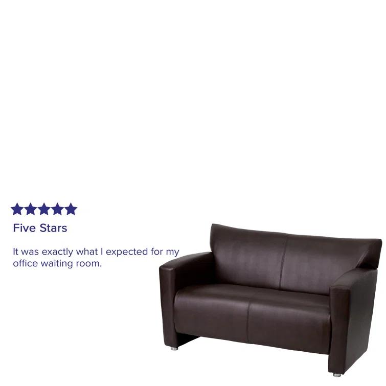 HERCULES Majesty Series LeatherSoft Loveseat with Extended Panel Arms