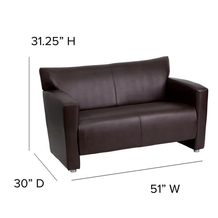 HERCULES Majesty Series LeatherSoft Loveseat with Extended Panel Arms