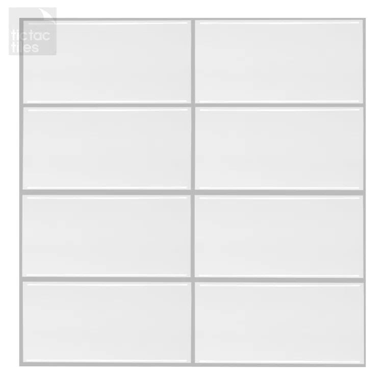 Tic Tac Tiles 12" x 12" PVC Peel and Stick Subway Tile
