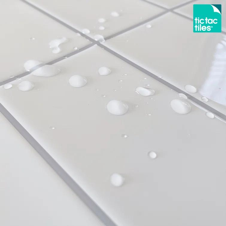 Tic Tac Tiles 12" x 12" PVC Peel and Stick Subway Tile