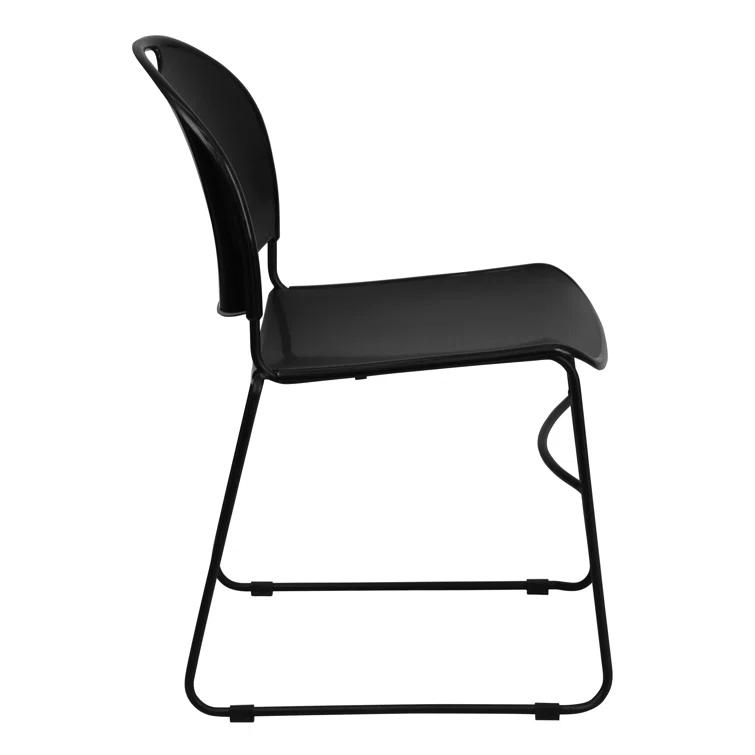 Flash Furniture Gaea 880 lb. Capacity Ultra-Compact Stack Chair with Metal Frame (Set of 5)