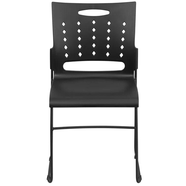 Flash Furniture Heidi 881 lb. Capacity Sled Base Stack Chair with Air-Vent Back (Set of 5)