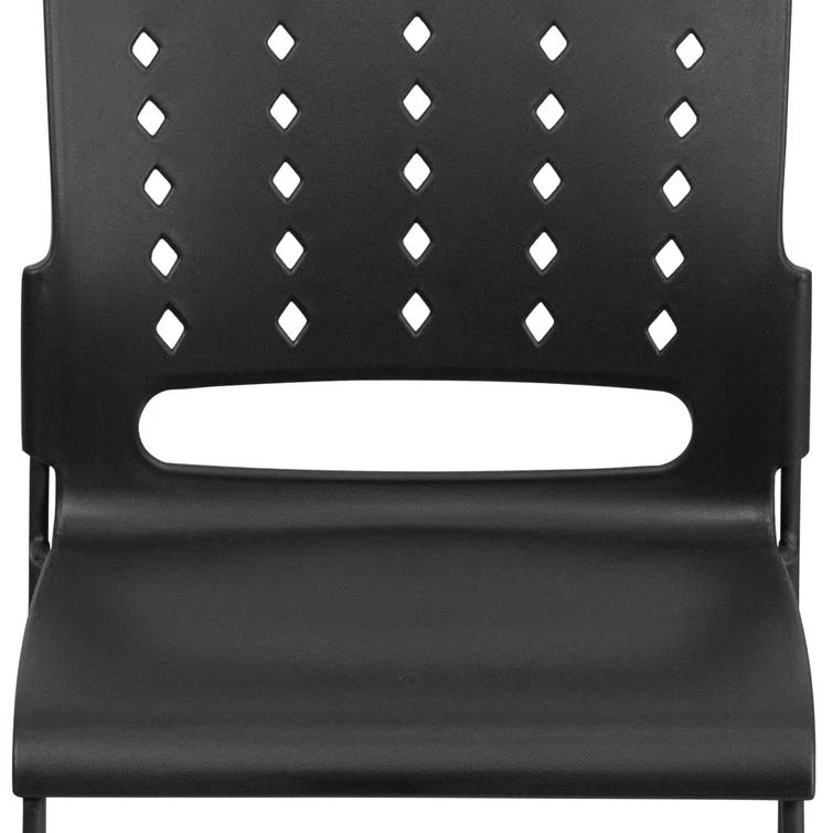 Flash Furniture Heidi 881 lb. Capacity Sled Base Stack Chair with Air-Vent Back (Set of 5)