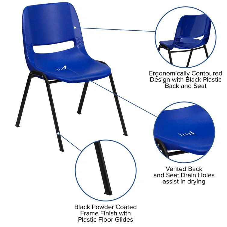 Flash Furniture Keaton Plastic Stacking Shell School Chairs by Flash Furniture (Set of 5)