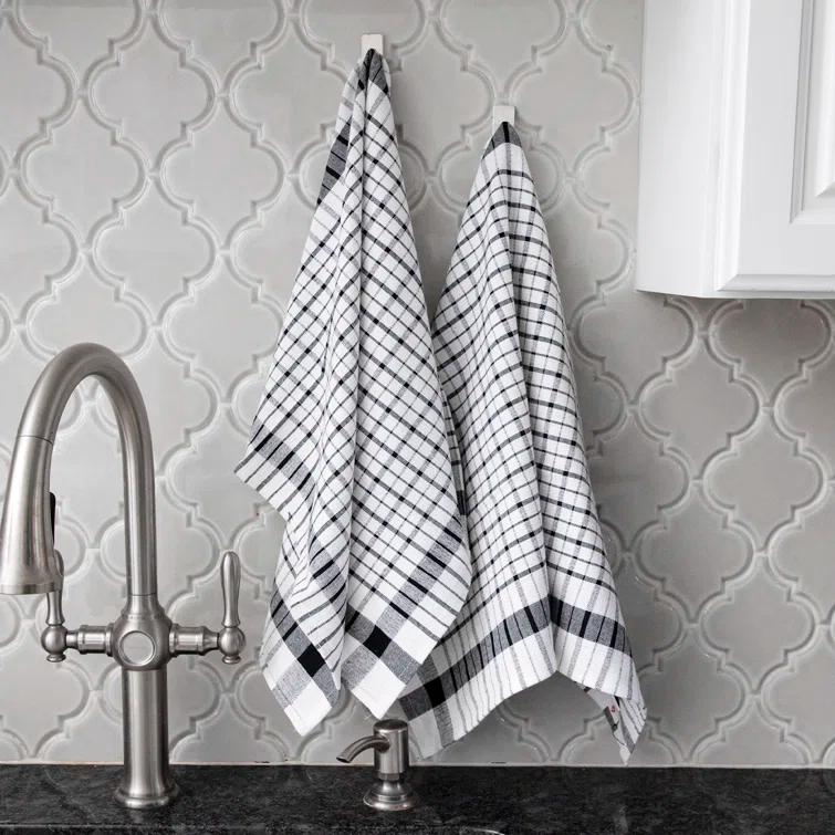 Cotton Plaid Jacquard Tea Towel Kitchen Towel