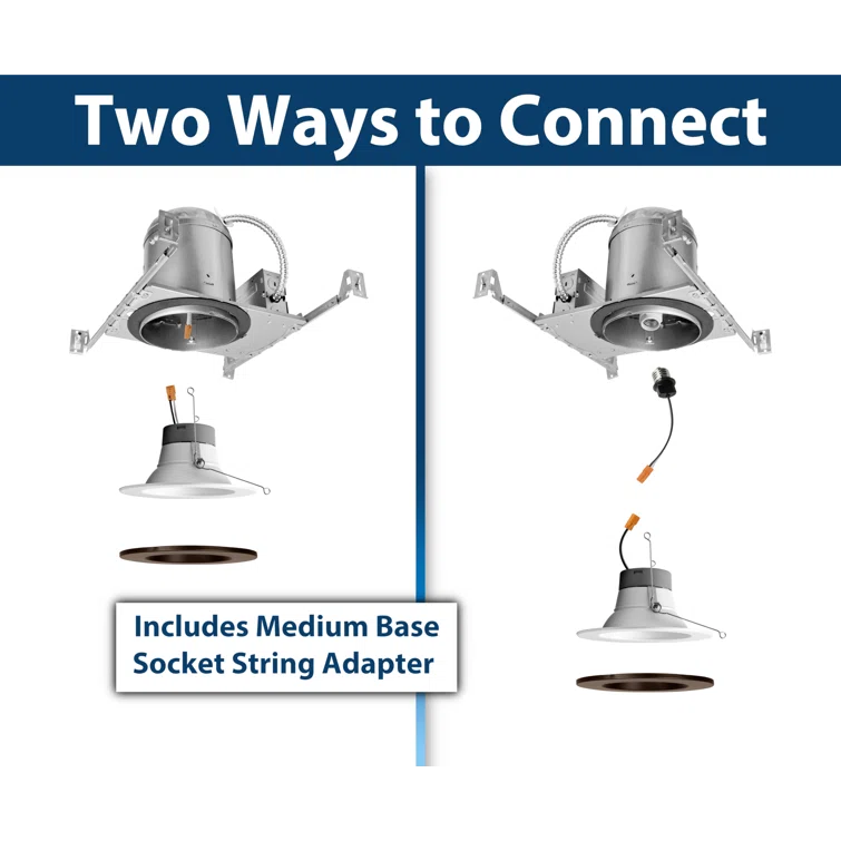 6'' Dimmable Air-Tight IC Rated LED Retrofit Recessed Lighting Kit