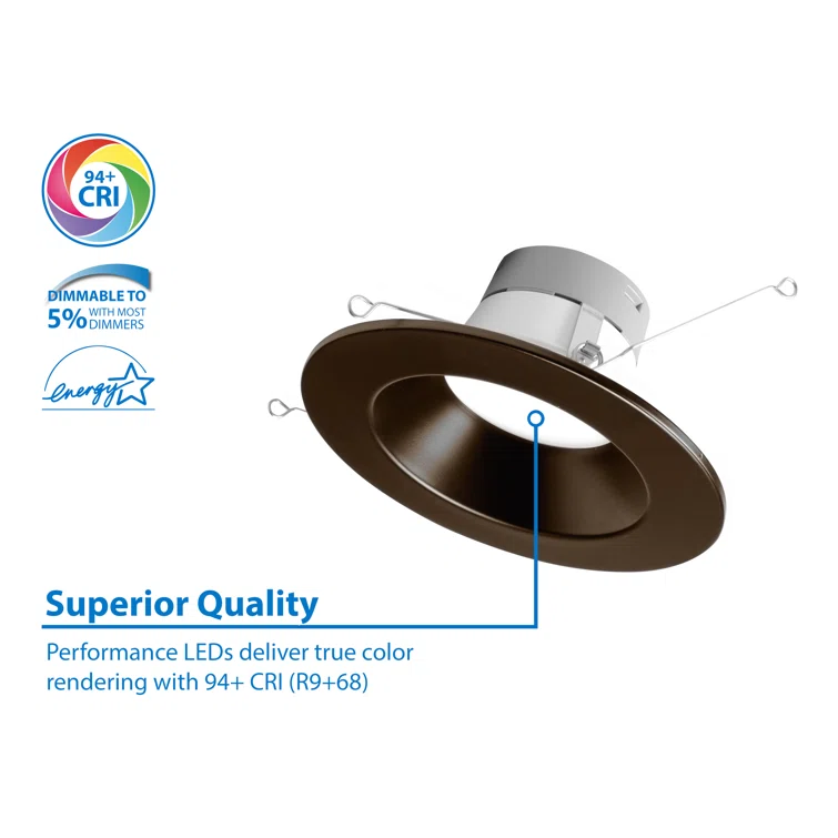 6'' Dimmable Air-Tight IC Rated LED Retrofit Recessed Lighting Kit