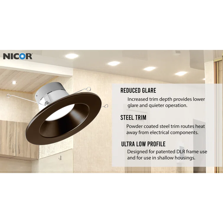 6'' Dimmable Air-Tight IC Rated LED Retrofit Recessed Lighting Kit