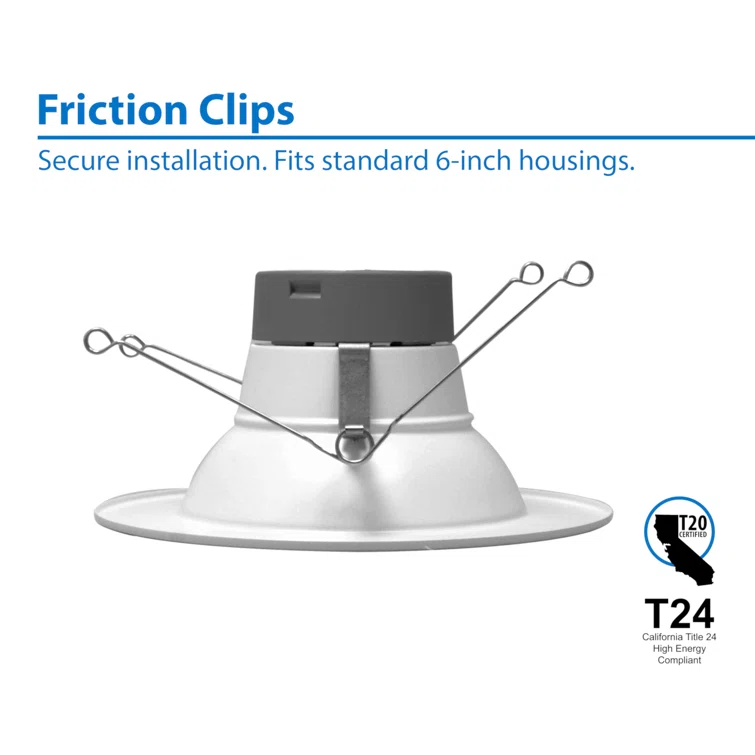 6'' Dimmable Air-Tight IC Rated LED Retrofit Recessed Lighting Kit