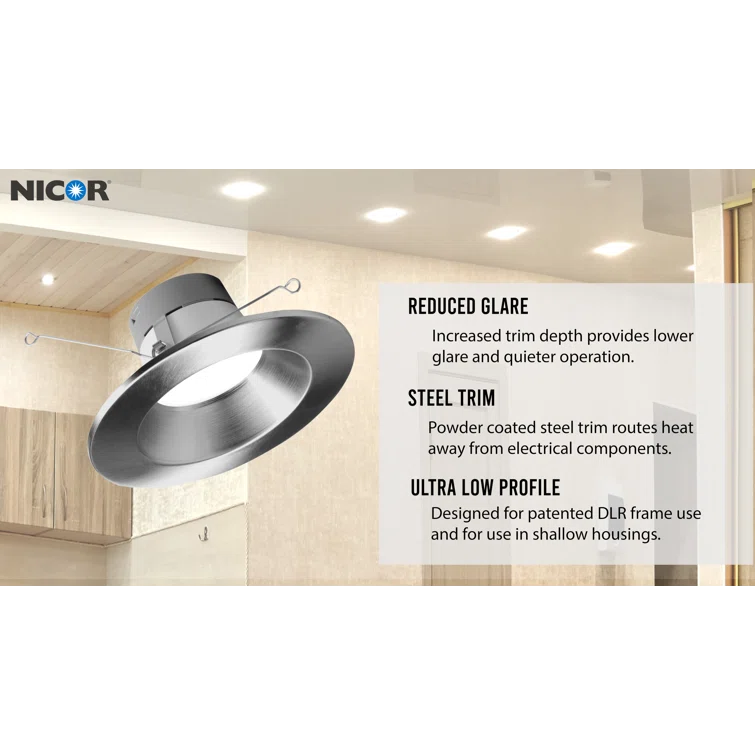 6'' Dimmable Air-Tight IC Rated LED Retrofit Recessed Lighting Kit