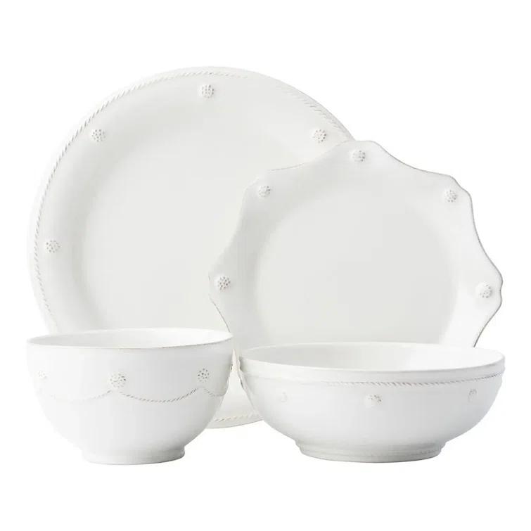 Berry & Thread 4 - Piece Place Setting with 2 Bowls - Whitewash