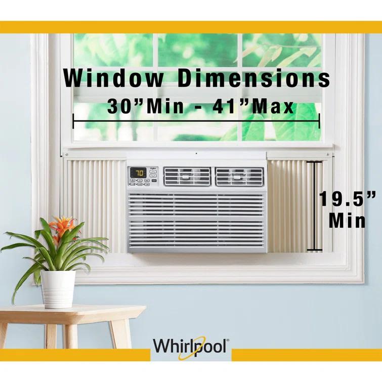 Whirlpool 24,000 BTU 230V Window-Mounted Air Conditioner with Remote Control