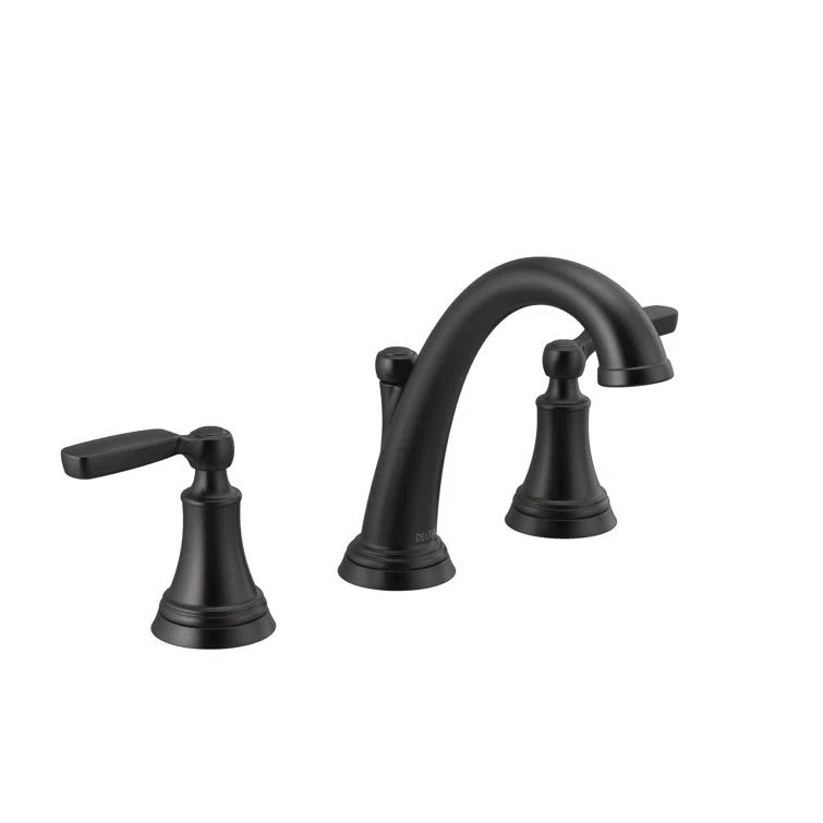 Woodhurst Widespread Bathroom Faucet 3 Hole, 2-handle Bathroom Sink Faucet with Drain Assembly