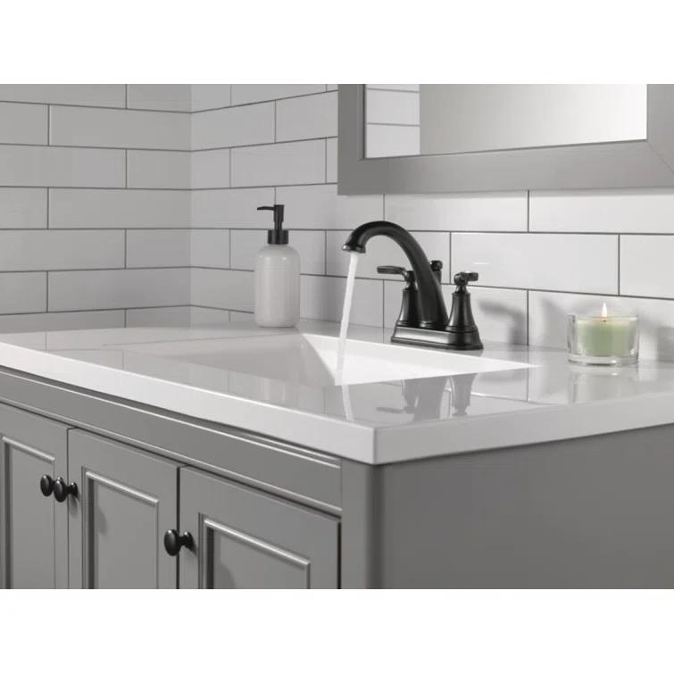 Centerset Bathroom Faucet with Drain Assembly