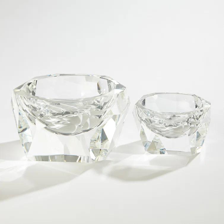 Global Views Multi Facet Crystal Bowl