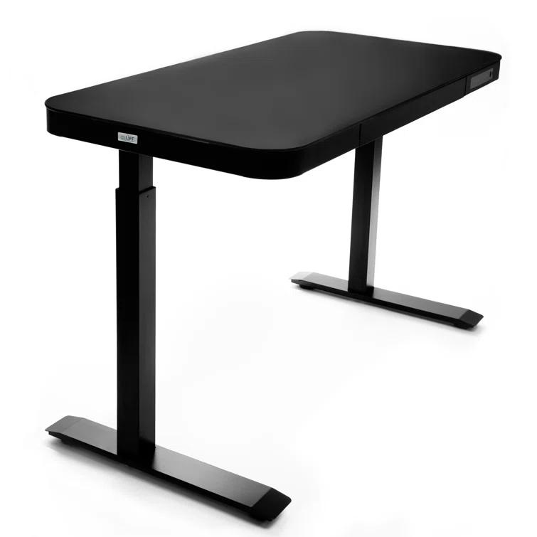 airLIFT 48" W Electric Adjustable Height Tempered Glass Desk