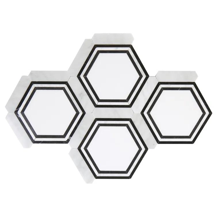 Marble Honeycomb Mosaic Wall & Floor Tile