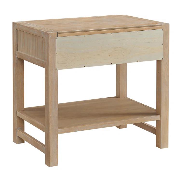 Arden 2-Drawer Wood Nightstand, Perfect for Modern Rustic, Boho or Traditional Bedroom, Functional and Stable Storage, 28W x 19D x 26 3/8H