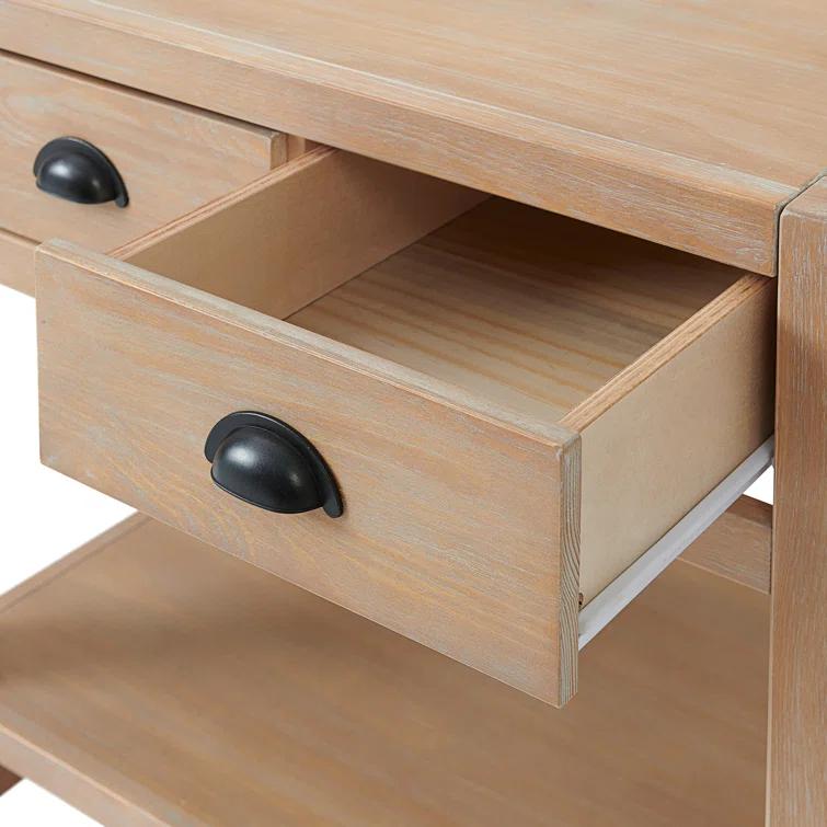 Arden 2-Drawer Wood Nightstand, Perfect for Modern Rustic, Boho or Traditional Bedroom, Functional and Stable Storage, 28W x 19D x 26 3/8H