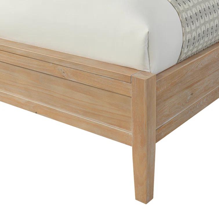 Arden 5-Piece Bedroom Set - Queen Bed, Two 2-Drawer Nightstands, 5-Drawer Chest, 6-Drawer Double Dresser, Solid Pine Wood, Light Driftwood Finish, Modern Rustic Style