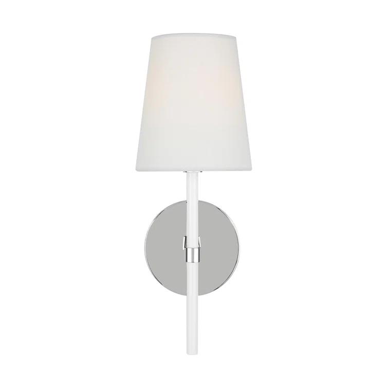 Monroe Polished Nickel Cone-Shaped Dimmable Wall Sconce