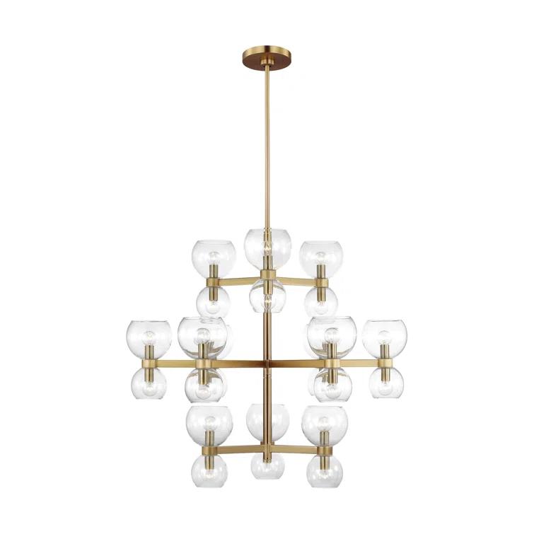 Londyn 24 - Light Dimmable Wagon Wheel Chandelier