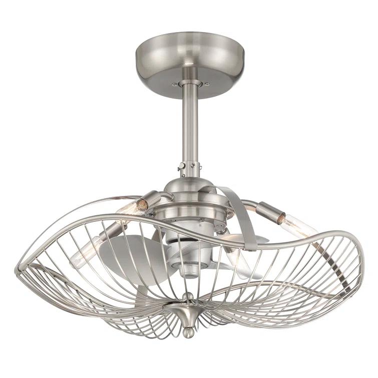 22" Akoni 3 - Blade Ceiling Fan with Light Kit Included