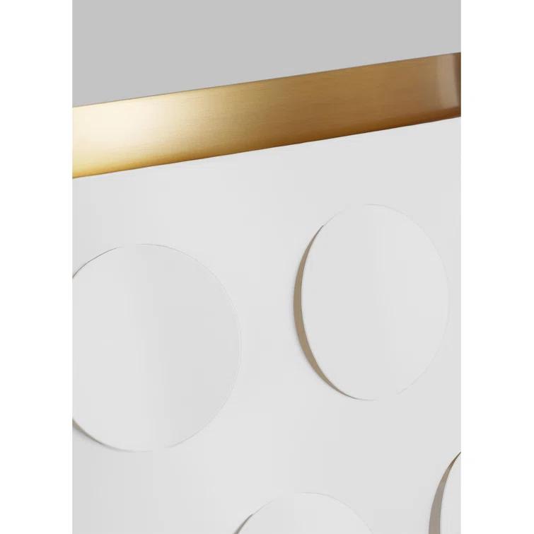 Dottie Polished Nickel Drum Flush Mount with Etched Glass Diffuser