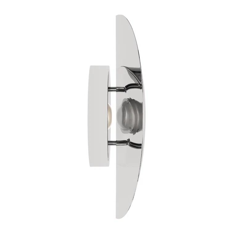 Dottie 12" Transitional Dimmable LED Sconce in Polished Nickel