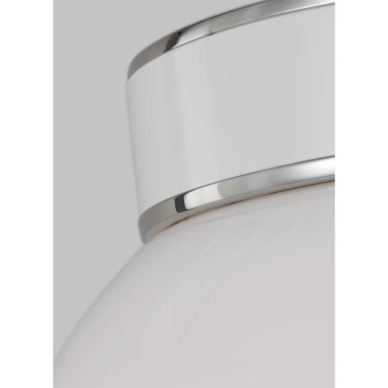 Single Light Glass Flush Mount