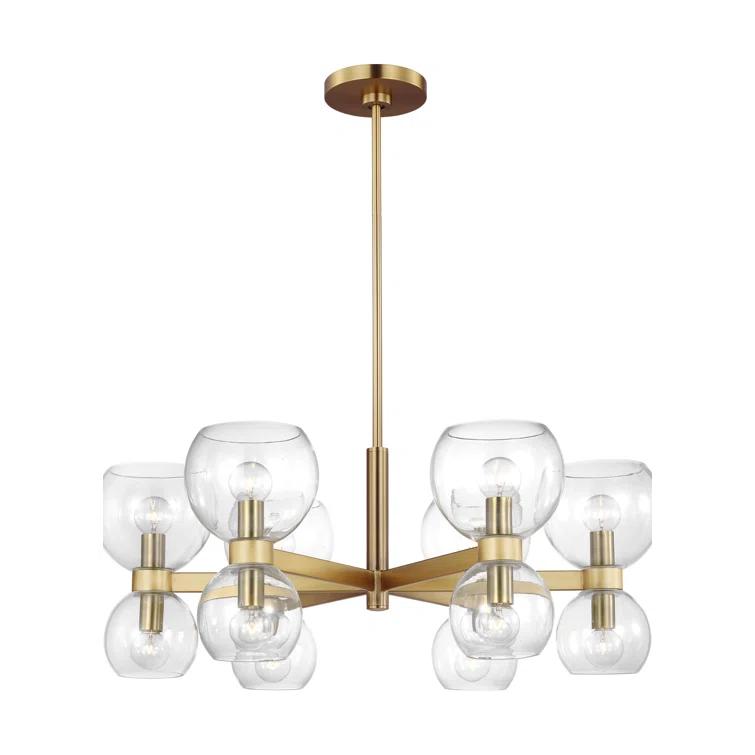 Londyn 12 - Light Dimmable Wagon Wheel Chandelier