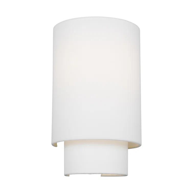 Sawyer Polished Nickel Cylinder Direct Wired Sconce, 14.13 in