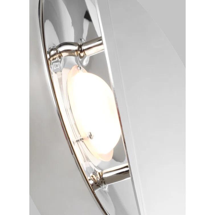 Dottie 7" Circle Polished Nickel Dimmable LED Sconce