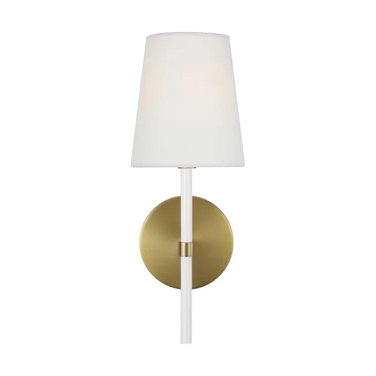Single Light Steel Dimmable Armed Sconce