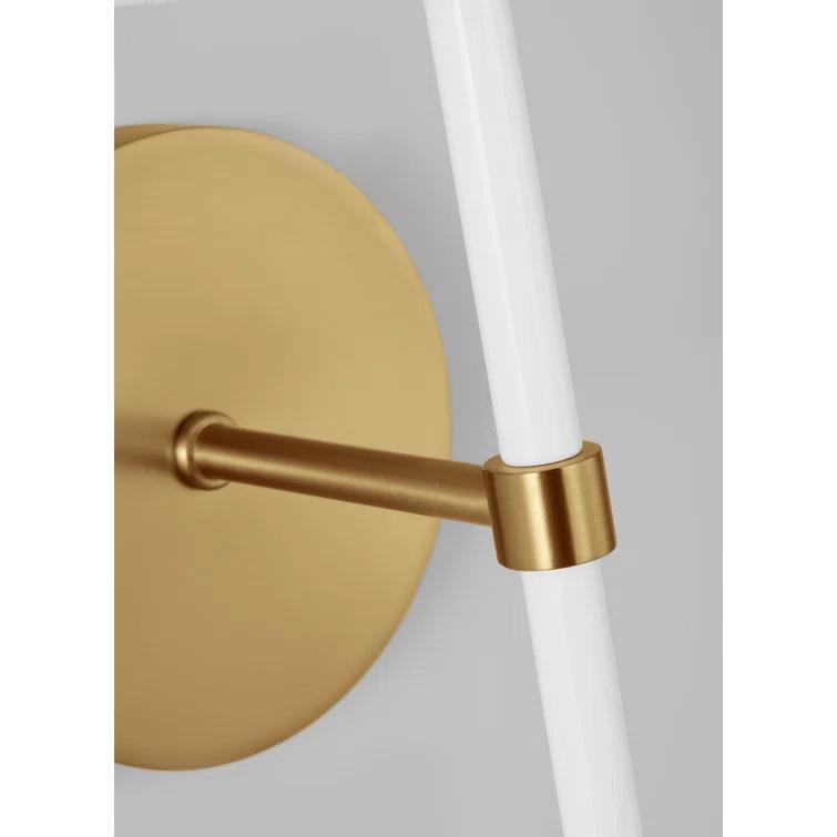 Single Light Steel Dimmable Armed Sconce